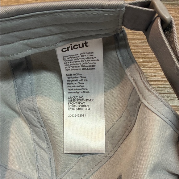 5 - Cricut Men's Gray Baseball Cap Sublimation - Picture 2 of 2